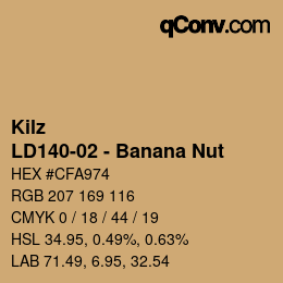 Color code: Kilz - LD140-02 - Banana Nut | qconv.com