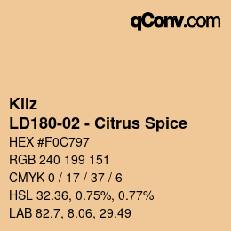 Código de color: Kilz - LD180-02 - Citrus Spice | qconv.com