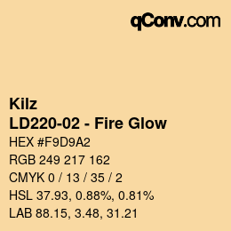 カラーコード: Kilz - LD220-02 - Fire Glow | qconv.com