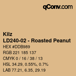 Color code: Kilz - LD240-02 - Roasted Peanut | qconv.com