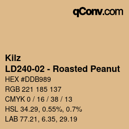 Color code: Kilz - LD240-02 - Roasted Peanut | qconv.com