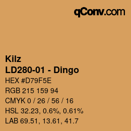 Color code: Kilz - LD280-01 - Dingo | qconv.com