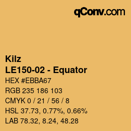 Color code: Kilz - LE150-02 - Equator | qconv.com