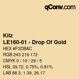 カラーコード: Kilz - LE160-01 - Drop Of Gold | qconv.com