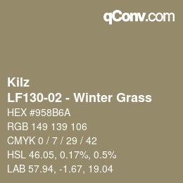 Color code: Kilz - LF130-02 - Winter Grass | qconv.com