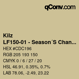 Color code: Kilz - LF150-01 - Season´S Change | qconv.com