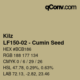 カラーコード: Kilz - LF150-02 - Cumin Seed | qconv.com