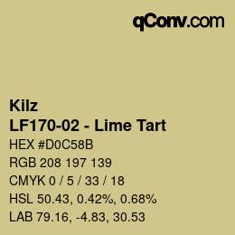 カラーコード: Kilz - LF170-02 - Lime Tart | qconv.com