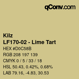 Color code: Kilz - LF170-02 - Lime Tart | qconv.com