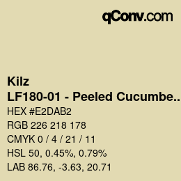 カラーコード: Kilz - LF180-01 - Peeled Cucumber | qconv.com