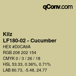 Color code: Kilz - LF180-02 - Cucumber | qconv.com