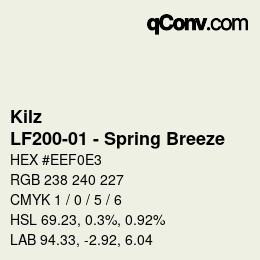 Código de color: Kilz - LF200-01 - Spring Breeze | qconv.com