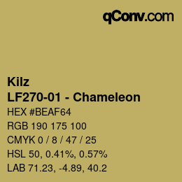 カラーコード: Kilz - LF270-01 - Chameleon | qconv.com
