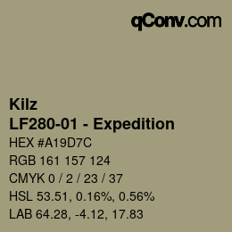 Color code: Kilz - LF280-01 - Expedition | qconv.com