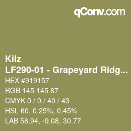 Farbcode: Kilz - LF290-01 - Grapeyard Ridge | qconv.com