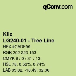 Color code: Kilz - LG240-01 - Tree Line | qconv.com