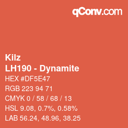 カラーコード: Kilz - LH190 - Dynamite | qconv.com