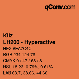 カラーコード: Kilz - LH200 - Hyperactive | qconv.com