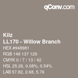 Farbcode: Kilz - LL170 - Willow Branch | qconv.com