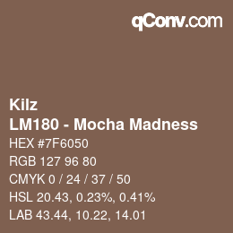 カラーコード: Kilz - LM180 - Mocha Madness | qconv.com