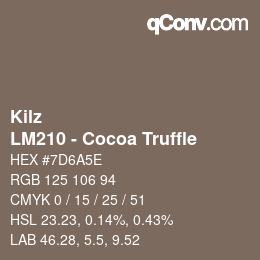 Farbcode: Kilz - LM210 - Cocoa Truffle | qconv.com