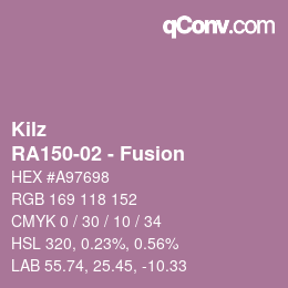 カラーコード: Kilz - RA150-02 - Fusion | qconv.com