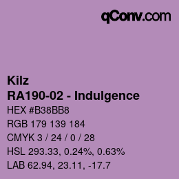 カラーコード: Kilz - RA190-02 - Indulgence | qconv.com