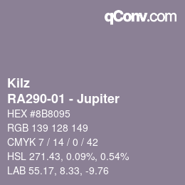 カラーコード: Kilz - RA290-01 - Jupiter | qconv.com