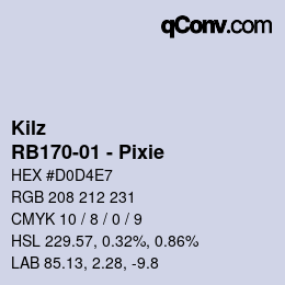 Código de color: Kilz - RB170-01 - Pixie | qconv.com
