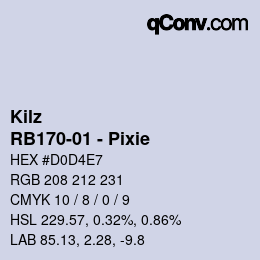 カラーコード: Kilz - RB170-01 - Pixie | qconv.com