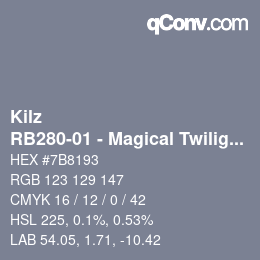 Color code: Kilz - RB280-01 - Magical Twilight | qconv.com