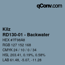 カラーコード: Kilz - RD130-01 - Backwater | qconv.com