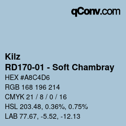 Farbcode: Kilz - RD170-01 - Soft Chambray | qconv.com