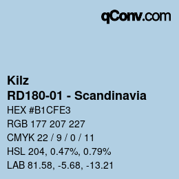 カラーコード: Kilz - RD180-01 - Scandinavia | qconv.com