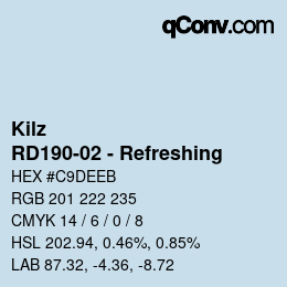 Color code: Kilz - RD190-02 - Refreshing | qconv.com