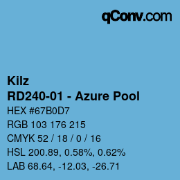 Code couleur: Kilz - RD240-01 - Azure Pool | qconv.com
