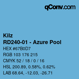 カラーコード: Kilz - RD240-01 - Azure Pool | qconv.com