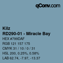 カラーコード: Kilz - RD290-01 - Miracle Bay | qconv.com