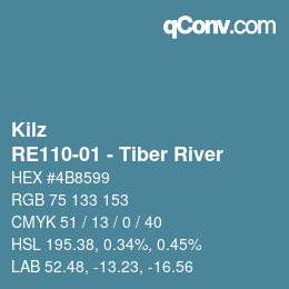 Color code: Kilz - RE110-01 - Tiber River | qconv.com