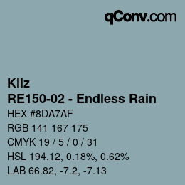 Color code: Kilz - RE150-02 - Endless Rain | qconv.com