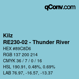 カラーコード: Kilz - RE230-02 - Thunder River | qconv.com