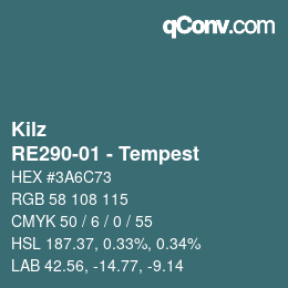 カラーコード: Kilz - RE290-01 - Tempest | qconv.com