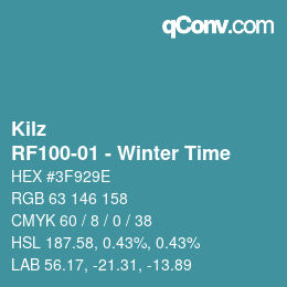 Color code: Kilz - RF100-01 - Winter Time | qconv.com