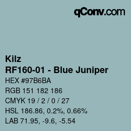 カラーコード: Kilz - RF160-01 - Blue Juniper | qconv.com