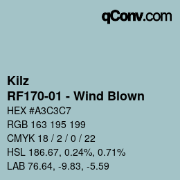 Color code: Kilz - RF170-01 - Wind Blown | qconv.com