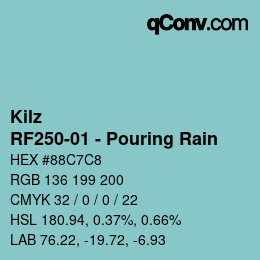 カラーコード: Kilz - RF250-01 - Pouring Rain | qconv.com