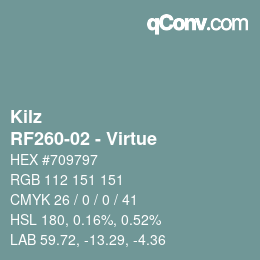 カラーコード: Kilz - RF260-02 - Virtue | qconv.com