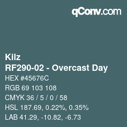 Color code: Kilz - RF290-02 - Overcast Day | qconv.com