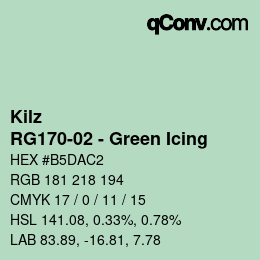 カラーコード: Kilz - RG170-02 - Green Icing | qconv.com