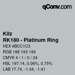 カラーコード: Kilz - RK180 - Platinum Ring | qconv.com